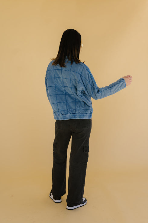 Forever Flame Quilted Jacket// Denim